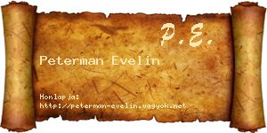 Peterman Evelin névjegykártya
